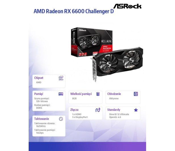 ASRock Radeon RX 6600 Challenger D 8GB GDDR6 - 687373 - zdjęcie 6
